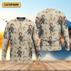 Maxcorners Custom Face Fishing Man SPF Shirt For Men, Funny Fishing Shirt, Presents For Fishermen
