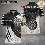 Maxcorners Darts Flaming Dartboard US Flag Personalized Name 3D Unisex Shirt