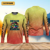 Maxcorners Show Me Your Bobbers Shirt, Orange Yellow Men Fishing Shirt, Funny Fishing Shirt, SPF Shirt