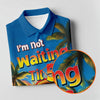 Maxcorners I'm Not Waiting Til 5 Funny Parrot Hawaiian Golf Shirt, Women's Golf Tops, Ladies Golf Shirts LM1507