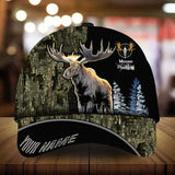 Maxcorners Premium Loralle Moose Hunting Camo Pattern 3D Multicolor Personalized Cap
