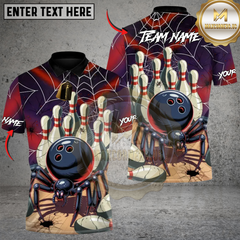 Maxcorners Spider Strike Bowling Personalized Name 3D Unisex Shirt
