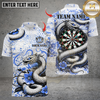 Maxcorners Darts Dragon With Flower Multicolor Customized Name, Team Name 3D Shirt