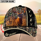 Maxcorners Premium Unique New Deer Hunting Camouflage Pattern Multicolor Personalized Name 3D Cap