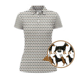 Maxcorners Maxcorners Pattern Golf Shirt For Men, Dog Golf Shirt, Crazy Golf Shirt For Golfers
