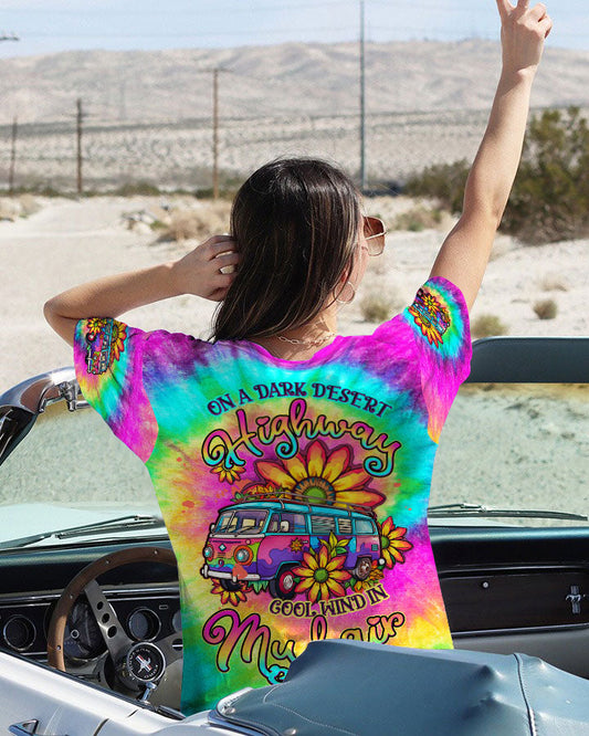 Maxcorners On A Dark Desert Highway Tie Dye All Over Print LM2101