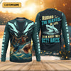 Maxcorners Riding The Waves Of Life Even When They Bite Back SPF Shirt For Men, Funny Fishing Shirt, Fishing Shirts For Men