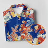 Maxcorners Royal Blue Japanese Floral Pattern Golf Shirt, Women’s Golf Polo, Ladies Golf Tops LM1507