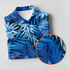 Maxcorners Blue Tropical Hibiscus Floral Golf Shirt, Womens Golf Tops, Women’s Golf Apparel LM1507