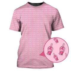 Maxcorners Funny Pattern Golf Shirt, Pink Golf Shirt For Women, Breast Cancer Golf Shirt For Golfer