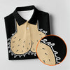 Maxcorners Black Funny Dickhead Faux Chest Golf Shirt, Women's Golf Tops, Ladies Golf Shirts LM1507