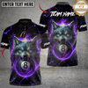 Maxcorners Fire Alpha Wolf 8-Ball Billiards Multicolor Customized Name, Team Name 3D Shirts