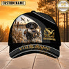 Maxcorners Dog Hunting And Duck Golden Sunset Wetland Scene Multiple Options Personalized Name 3D Cap