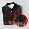 Maxcorners Red Friday American Flag Poppy Golf Polo Shirt, Ladies Golf Shirt, Golf Tops For Women LM1507