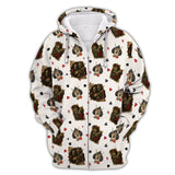 Funny Poker Playing Card Shirts For Men, Skull King & Card Suits Pattern Polos, Funny Poker Shirt
