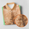 Maxcorners Funny Hairy Chest Illusion Golf Polo Shirt, Women's Golf Tops, Printed Golf Shirt LM1507