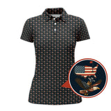 Maxcorners Pattern Golf Shirt For Men - America Golf Shirt For Golfers - Crazy Golf Shirt