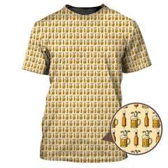 Maxcorners Beer Golf Shirt For Golfer, Pattern Golf Shirt, Funny Golf Shirt For Men, Crazy Golf Shirt