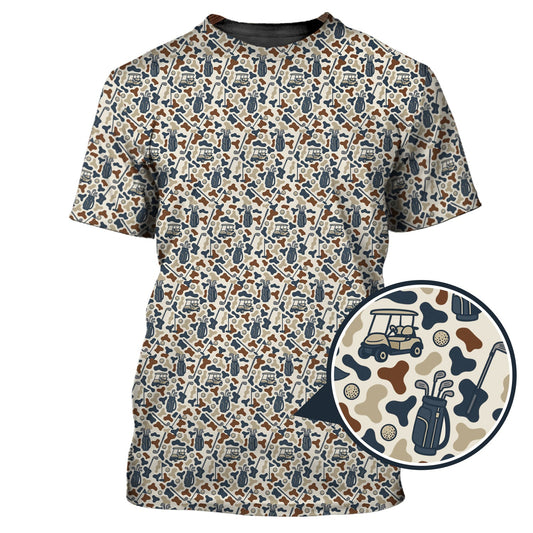 Maxcorners Funny Pattern Golf Shirt For Golfer, Crazy Golf Shirt, Golf Gift For Men