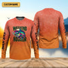 Maxcorners Weekend Hooker Orange Fishing Shirt, Fishing UPF Shirts, Hooded Sun Shirt, Gift For Fisherman