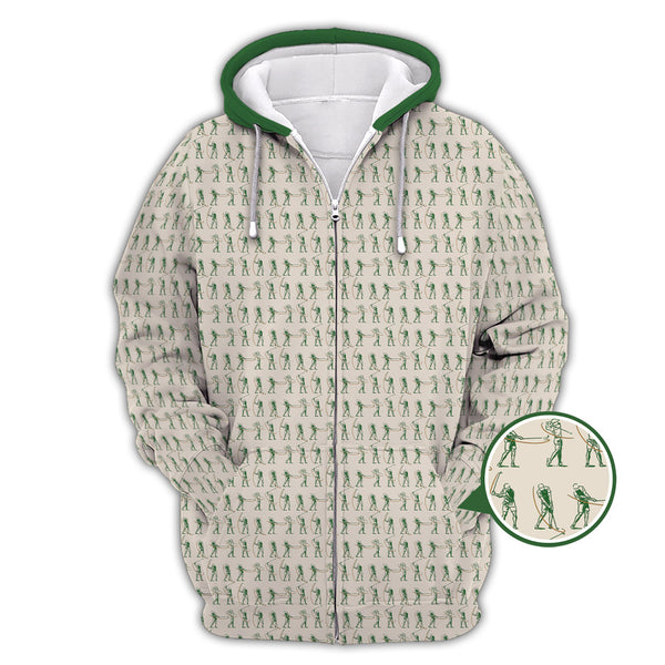Maxcorners Golf Pattern Polos, Gofl Gift For Men's, Crazy Golf Shirts For Golfers