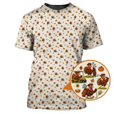 Maxcorners Thanksgiving Golf Shirt, Turkey Golf Shirt For Golfer, Funny Pattern Golf Shirt For Men