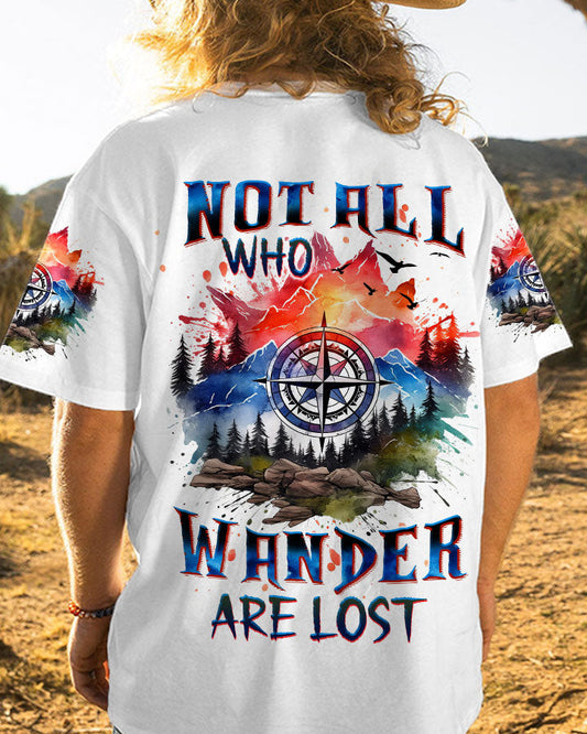 Maxcorners Not All Who Wander Are Lost Compass All Over Print LM2101