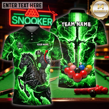 Maxcorners Billiards Wear Mystic Dragon Graphic Multicolor Customized Name 3D Shirt