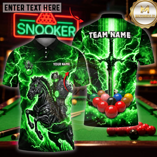Maxcorners Billiards Wear Mystic Dragon Graphic Multicolor Customized Name 3D Shirt