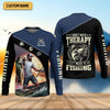 Maxcorners Fishing Shirts, I Don't Need Therapy I Just Need To Go Fishing, SPF Long Sleeve Shirts, Fishing Shirts For Men