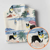 Maxcorners Tropical Border Collie Beach Hawaiian Golf Polo Shirt, Ladies Golf Shirt, Womens Golf Tops LM1507