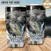 Maxcorners Fishing Tumbler Black Olive Tactical Splash Design Personalized Name Tumbler (13 Species)