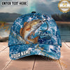 Maxcorners Fishing Blue Water Foam Lure Quote Personalized Name 3D Cap (12 Fish Species)