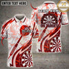 Maxcorners Darts On Target Bullseye Abstract Design Multiple Options Personalized Name, Team Name 3D Shirt