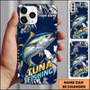 Maxcorners Olive Geometric Grunge Personalized Name Phone Case (13 Fish Species)