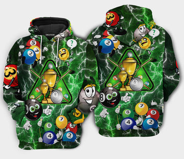 Maxcorners Billiard Lover 3D All Over Printed Clothes