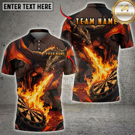 Maxcorners Darts Lightning Wolf Dartboard Multiple Options Personalized Name, Team Name 3D Shirt