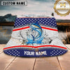 Maxcorners Fishing Patriotic Compass Personalized Name 3D Bucket Hat (12 Fish Species)