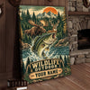 Maxcorners Duck Hunting Stained Glass Mallard Sunset Lake Personalized Canvas Wall Art