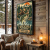 Maxcorners Duck Hunting Stained Glass Mallard Sunset Lake Personalized Canvas Wall Art