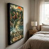 Maxcorners Duck Hunting Stained Glass Mallard Sunset Lake Personalized Canvas Wall Art