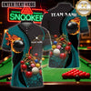 Maxcorners Billiards Wear Kinetic Energy Break Design Multicolor Customized Name 3D Shirt