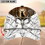 Maxcorners Unique Skull Deer Hunting Multicolor Personalized Name 3D Cap