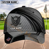 Maxcorners Golf Skull Shield Dynamic Stripe Personalized Name 3D Cap (8 Colors)
