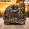 Maxcorners Dog Hunting And Duck Realistic Marsh Grass Camo Retriever Personalized Name 3D Cap
