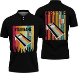 Maxcorners Crack Retro Style Custom Name Cornhole 3D Shirt For Team