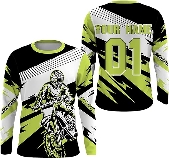 Maxcorners Motocross Dirt Bike MX Racing Customize Name And Number 3D Shirts