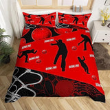 Maxcorners Red Bowling Player 3D Bedding Set