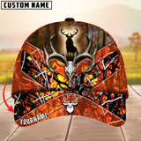 Maxcorners Unique Skull Deer Hunting Multicolor Personalized Name 3D Cap