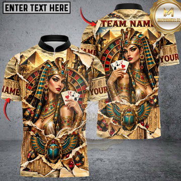 Maxcorners Darts Egyptian Cleopatra Queen Dartboard Graphic Customized Name, Team Name 3D Shirts